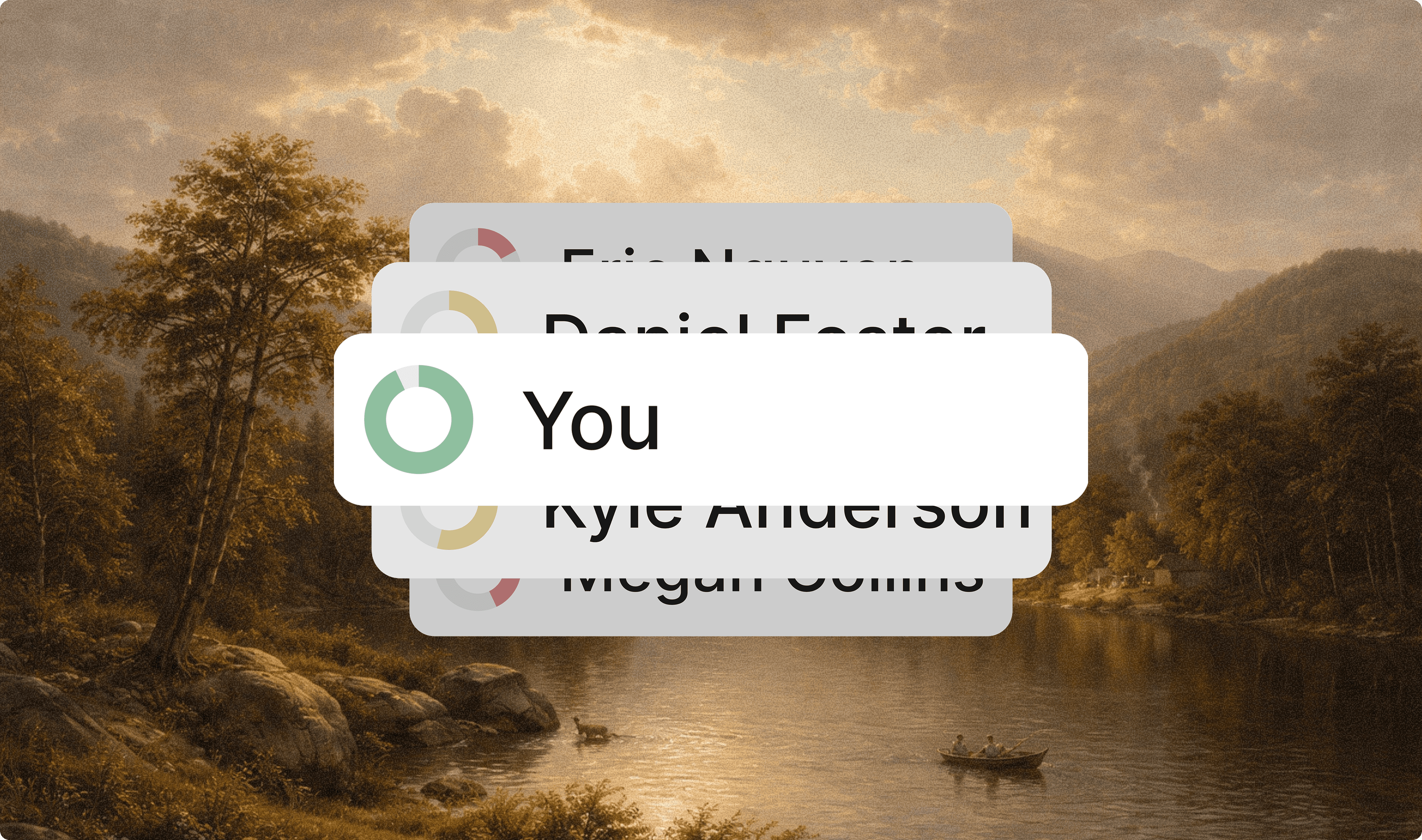 Hero visual showing applicant ranking